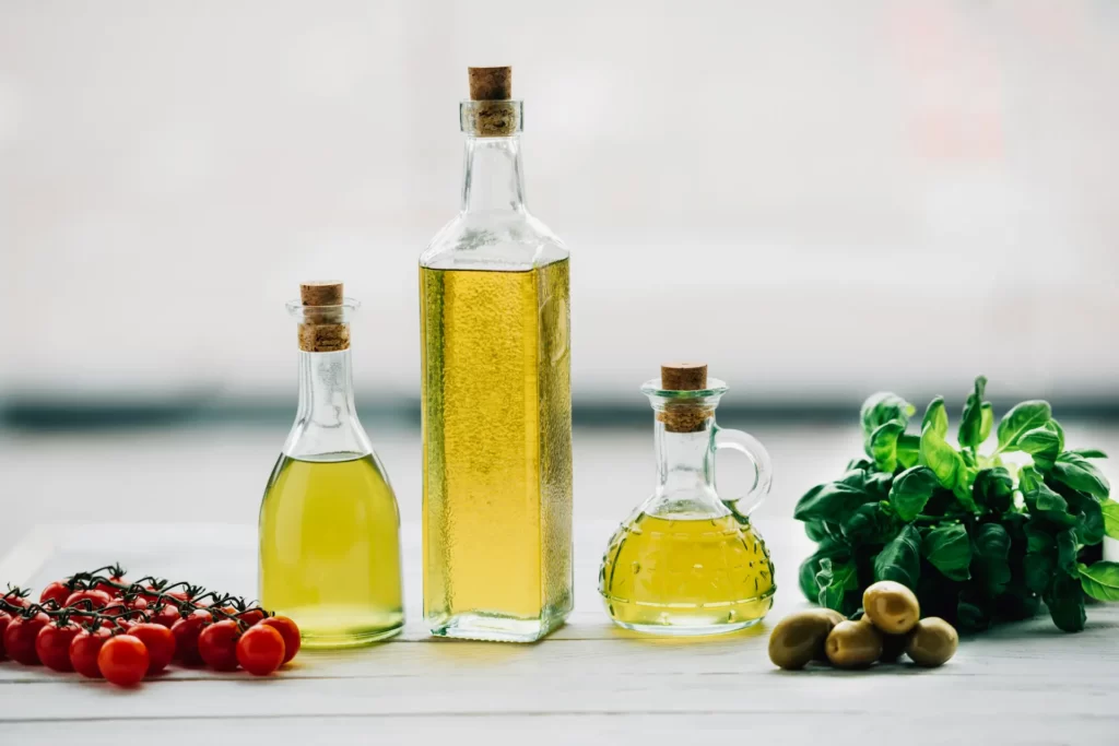aceite de canola botellas de aceites y vegetable